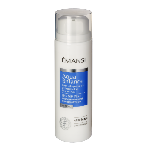Крем Аква баланс с гиалуроновой кислотой и экстрактом брокколи  ÉMANSI+APh-System для всех типов кожи, 150 мл
