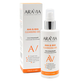 Гель очищающий с АНА & ВНА кислотами АНА & ВНА Cleansing Gel Aravia Laboratories, 150 мл