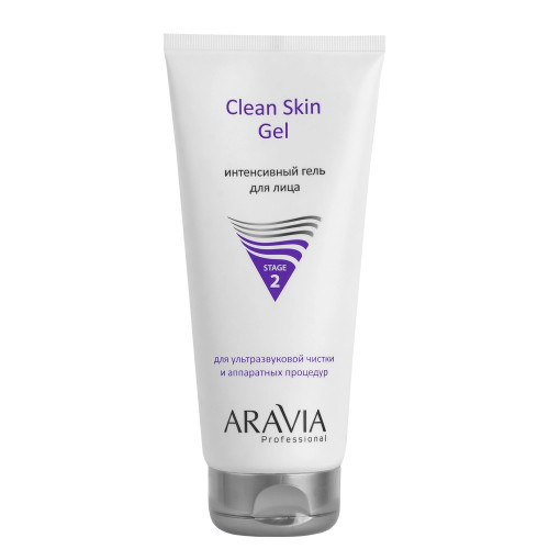 Интенсивный гель для ультразвуковой чистки лица и аппаратных процедур Clean Skin Gel Aravia Professional, 200 мл