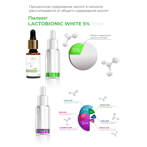 Пилинг с лактобионовой кислотой Lactobionic White 5% (pH 3) Alpika, 30 мл
