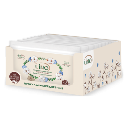 Прокладки ежедневные Хлопко-Льняные Ультратонкие LINO, 20 шт