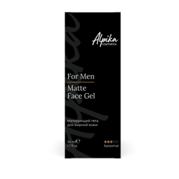 Матирующий гель для жирной кожи Matte Face Gel For Men Alpika, 50мл