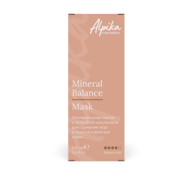 Минеральная маска с АНА/ВНА кислотами для сужения пор и восстановления кожи Mineral Balance Alpika, 100мл
