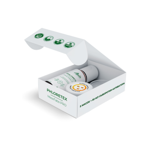 Набор тканевых масок с сывороткой-активатором MesoTabs PRO Phloretex Alpika, 5шт