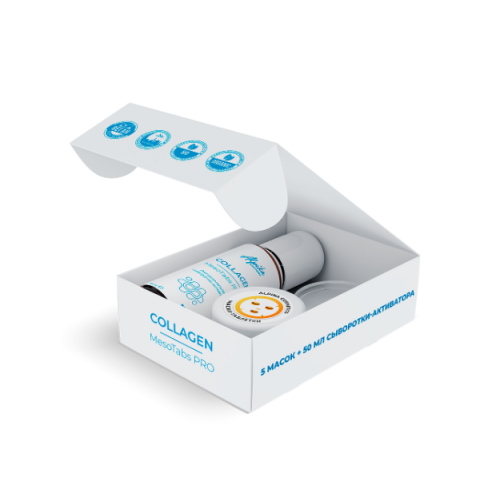 Набор тканевых масок с сывороткой-активатором MesoTabs PRO Collagen Alpika, 5шт